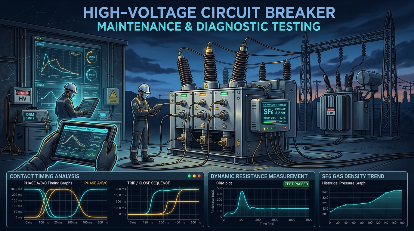 High-Voltage Circuit Breaker Diagnostic Testing