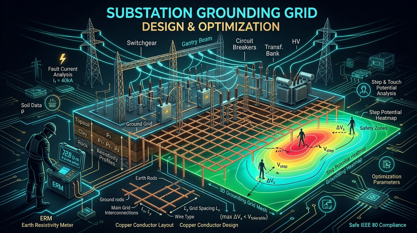 Substation Grounding Grid Mesh Design
